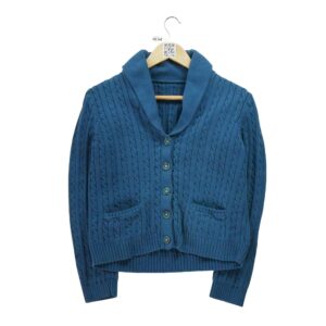 Pull femme manches longues bleu Polo Ralph Lauren Col V
