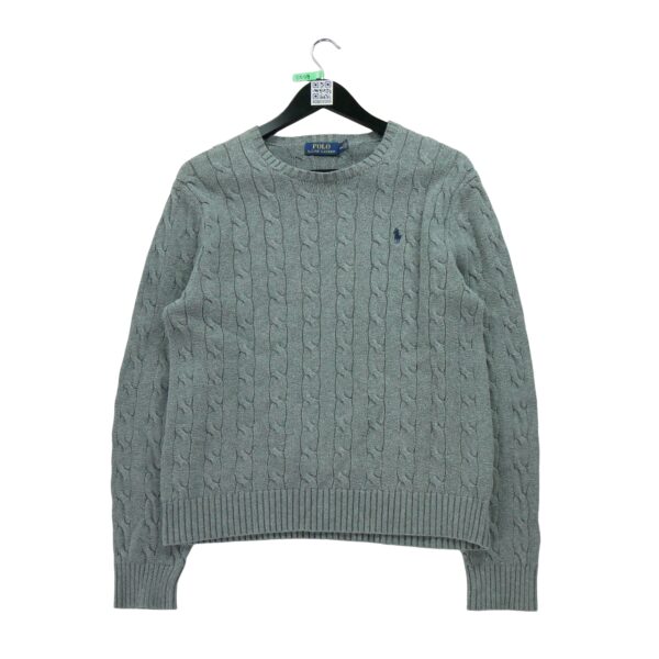Pull femme manches longues gris Polo Ralph Lauren Col Rond