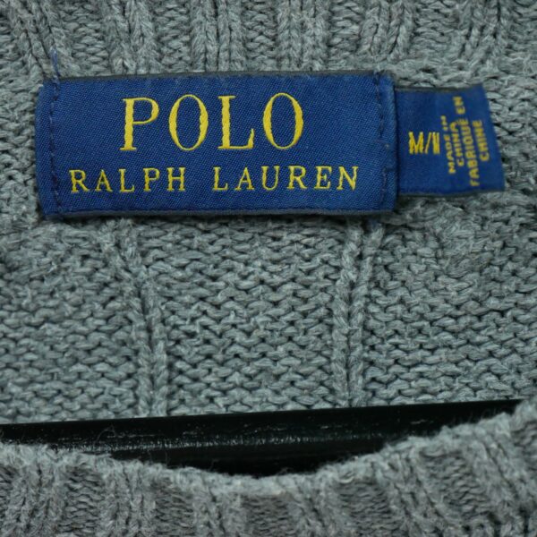 Pull femme manches longues gris Polo Ralph Lauren Col Rond