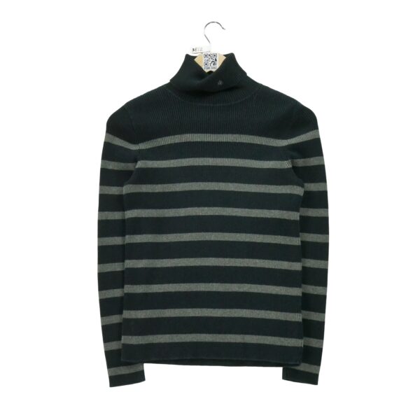 Pull femme manches longues gris Polo Ralph Lauren Motif a rayures Col Roule