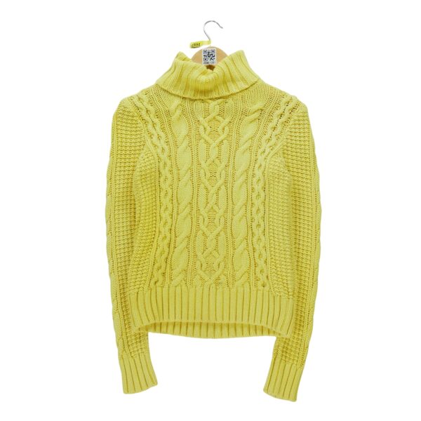 Pull femme manches longues jaune Polo Ralph Lauren Col Roule