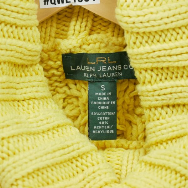 Pull femme manches longues jaune Polo Ralph Lauren Col Roule