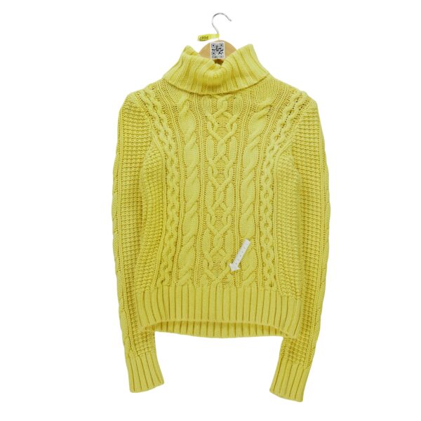 Pull femme manches longues jaune Polo Ralph Lauren Col Roule