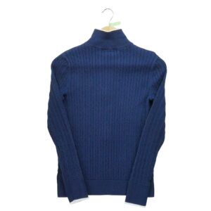Pull femme manches longues marine Polo Ralph Lauren Col Montant