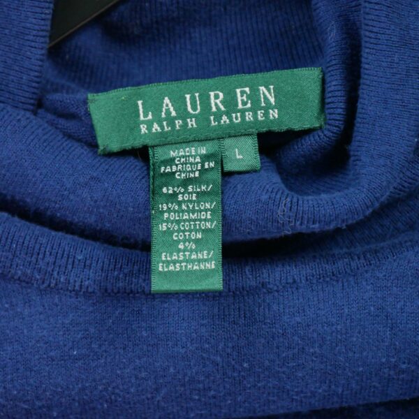 Pull femme manches longues marine Polo Ralph Lauren Col Roule