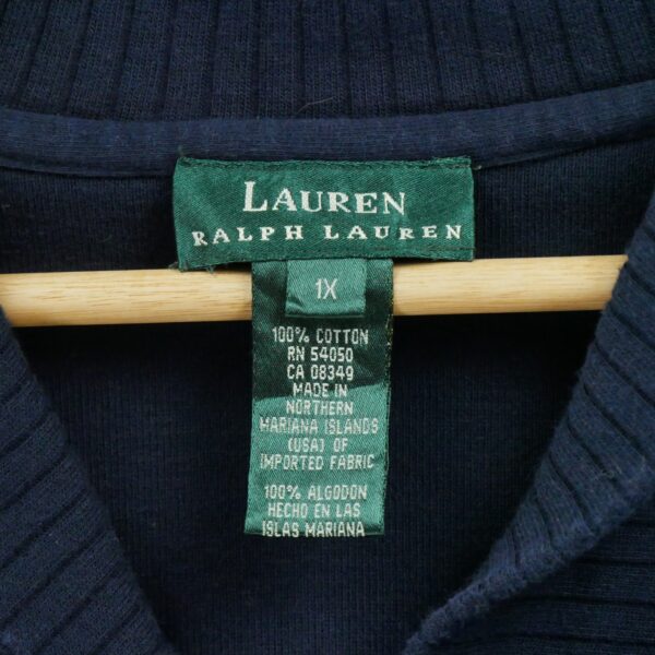 Pull femme manches longues marine Polo Ralph Lauren Col V