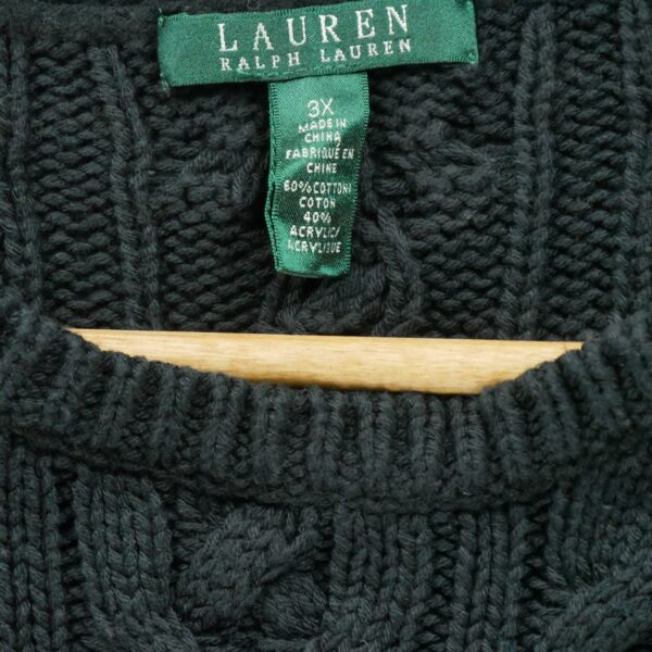Pull femme manches longues noir Polo Ralph Lauren Col Rond
