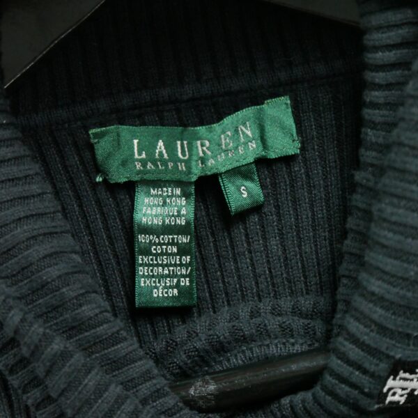 Pull femme manches longues noir Polo Ralph Lauren Col Roule