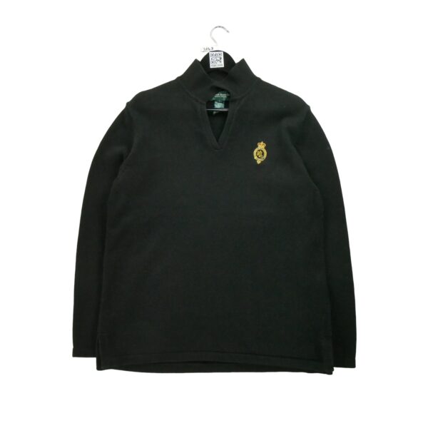 Pull femme manches longues noir Polo Ralph Lauren Col V