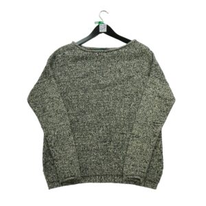 Pull femme manches longues noir Polo Ralph Lauren Motif chine Col Rond