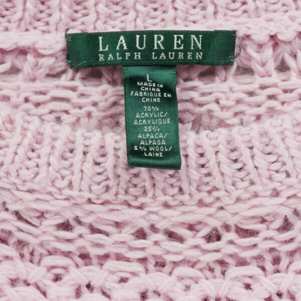 Pull femme manches longues rose Polo Ralph Lauren Col Rond