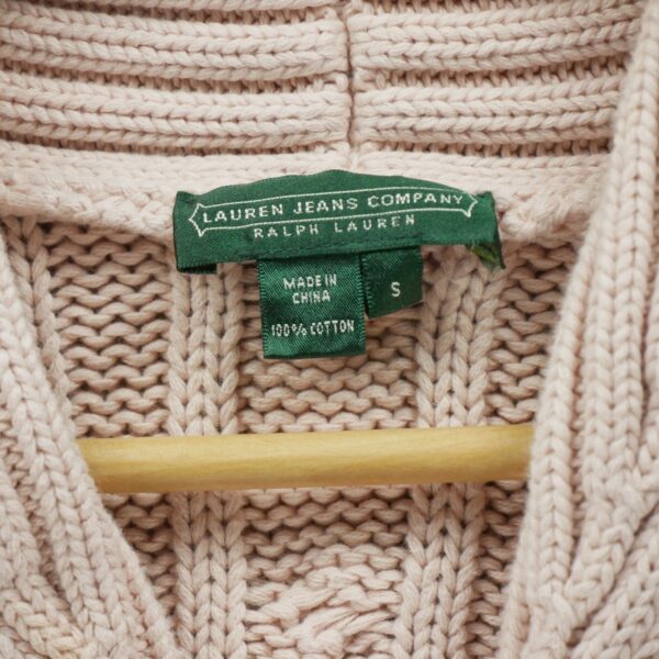 Pull femme manches longues rose Polo Ralph Lauren Col V