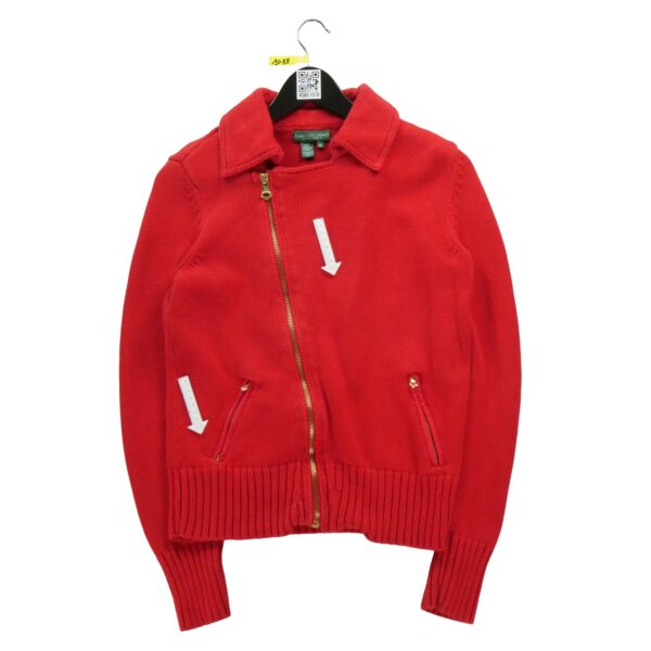Pull femme manches longues rouge Polo Ralph Lauren Col Rond