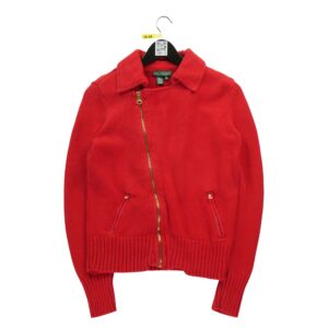 Pull femme manches longues rouge Polo Ralph Lauren Col Rond