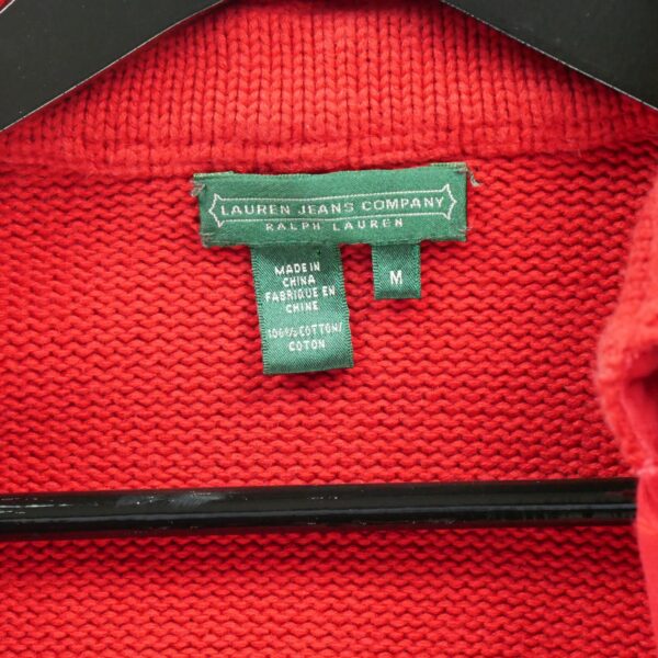 Pull femme manches longues rouge Polo Ralph Lauren Col Rond