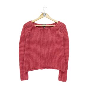 Pull femme manches longues rouge Polo Ralph Lauren Col Rond