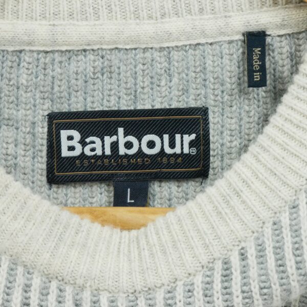 Pull homme manches longues gris Barbour Col Rond