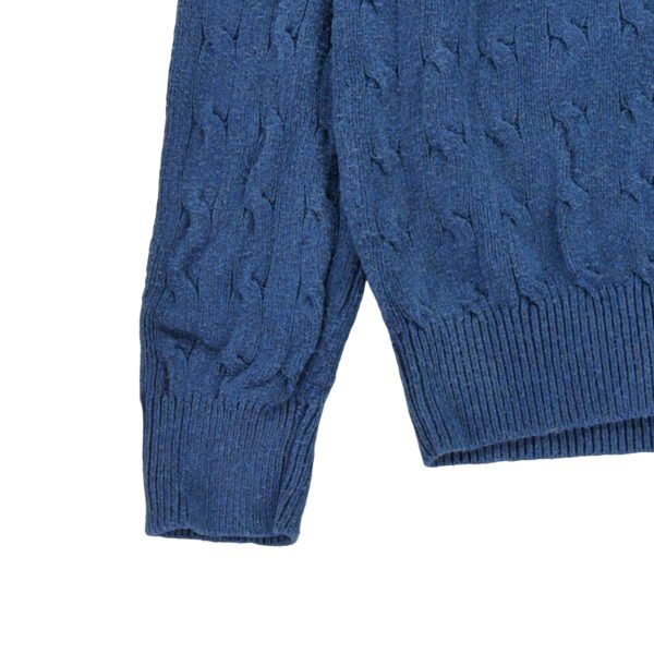 Pull homme manches longues marine Polo Ralph Lauren Col Montant