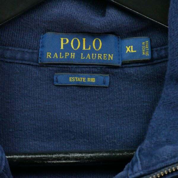 Pull homme manches longues marine Polo Ralph Lauren Col Montant