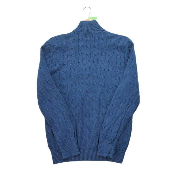 Pull homme manches longues marine Polo Ralph Lauren Col Montant