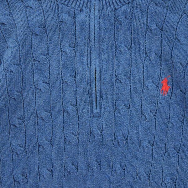 Pull homme manches longues marine Polo Ralph Lauren Col Montant