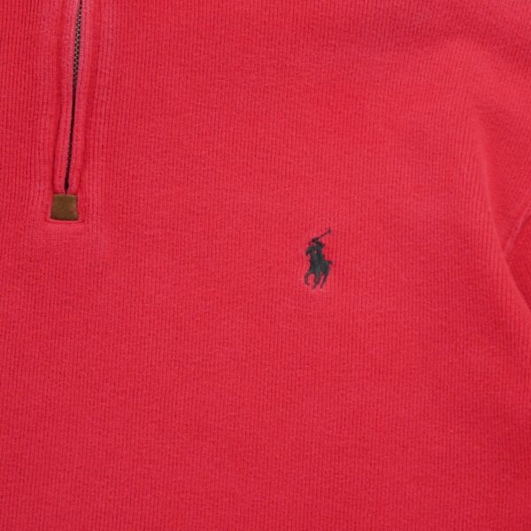 Pull homme manches longues rouge Polo Ralph Lauren Col Montant