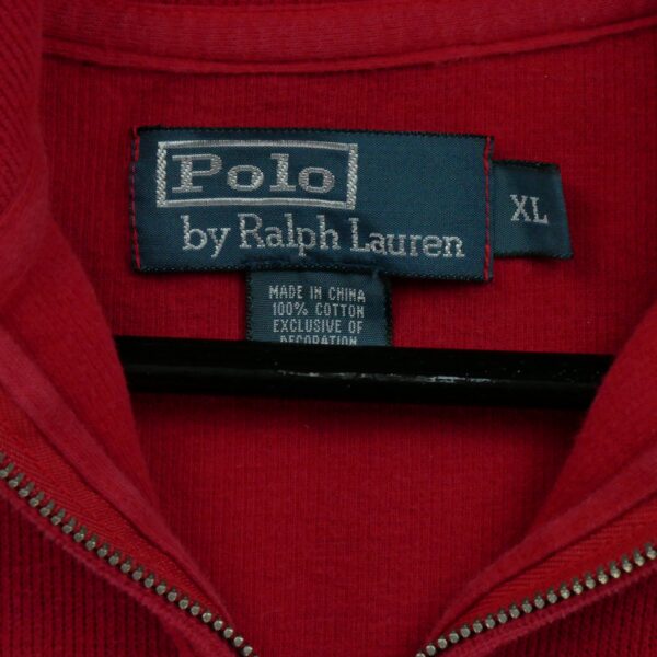 Pull homme manches longues rouge Polo Ralph Lauren Col Montant