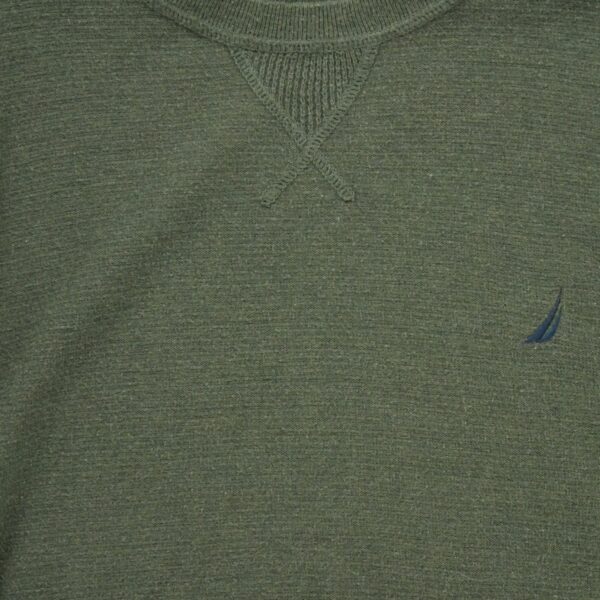 Pull homme manches longues vert Nautica Col Rond