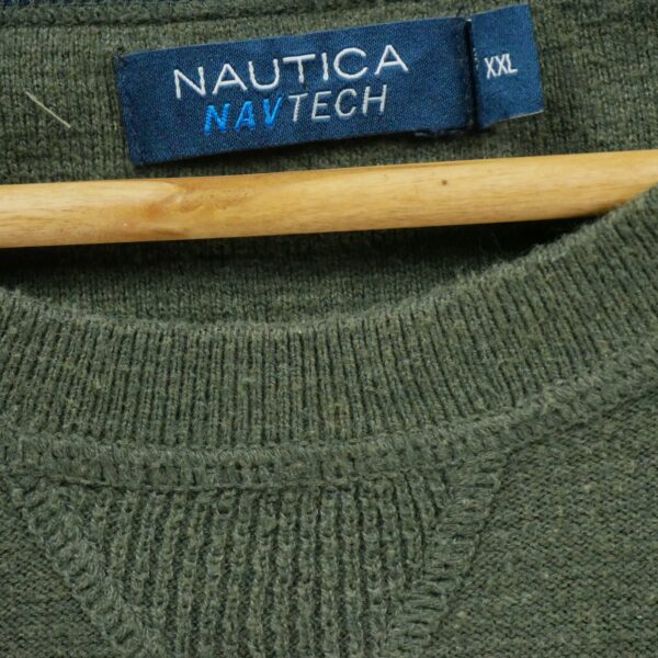 Pull homme manches longues vert Nautica Col Rond