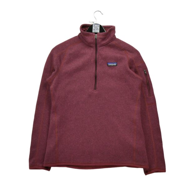 Pull polaires femme manches longues rouge Patagonia Motif chine Col Montant