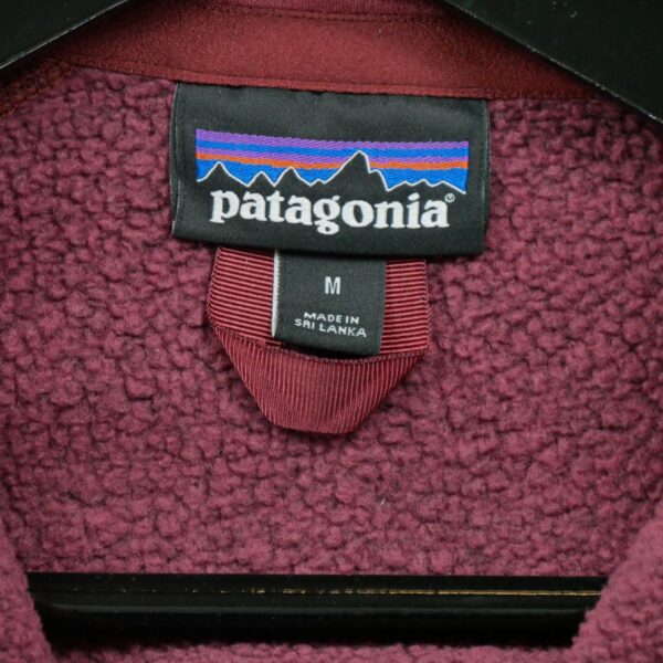 Pull polaires femme manches longues rouge Patagonia Motif chine Col Montant