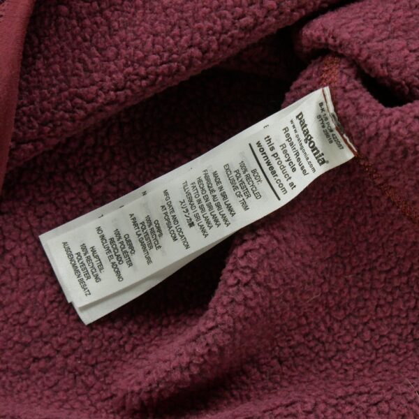 Pull polaires femme manches longues rouge Patagonia Motif chine Col Montant