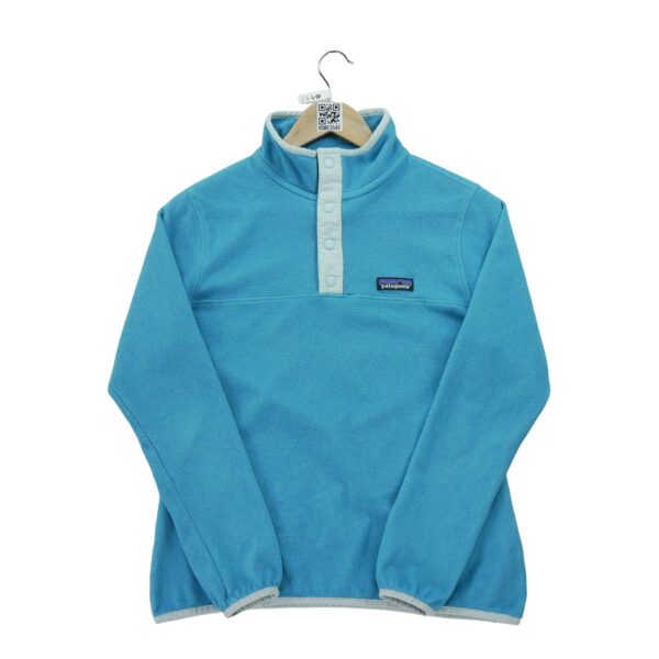 Pull polaires femme manches longues turquoise Patagonia Col Montant