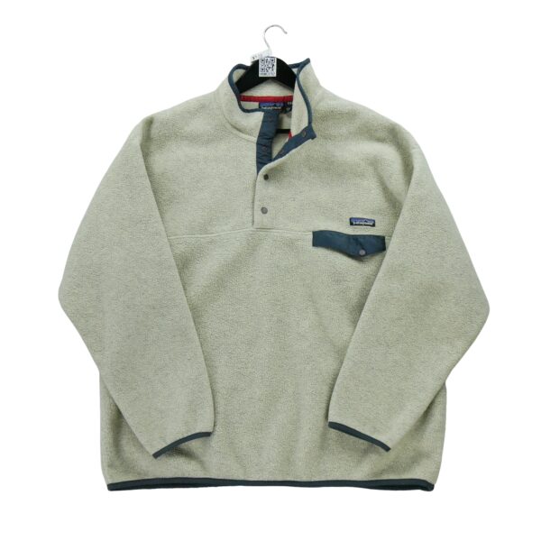 Pull polaires homme manches longues beige Patagonia Col Montant