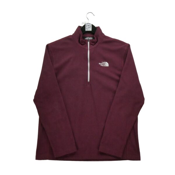 Pull polaires homme manches longues bordeaux The North Face Col Montant