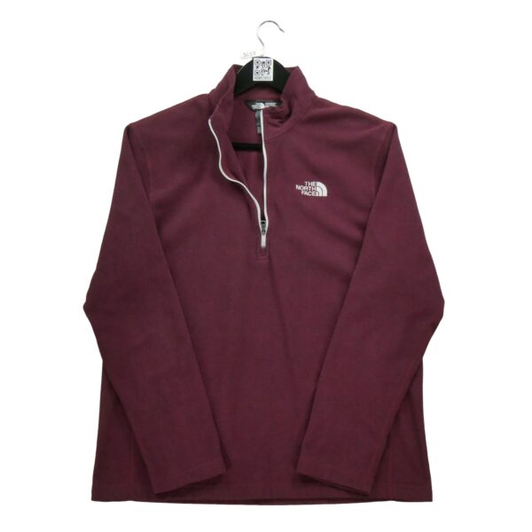 Pull polaires homme manches longues bordeaux The North Face Col Montant