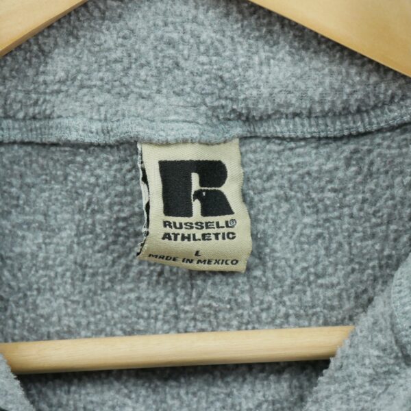 Pull polaires homme manches longues gris Russell Athletic Col Montant