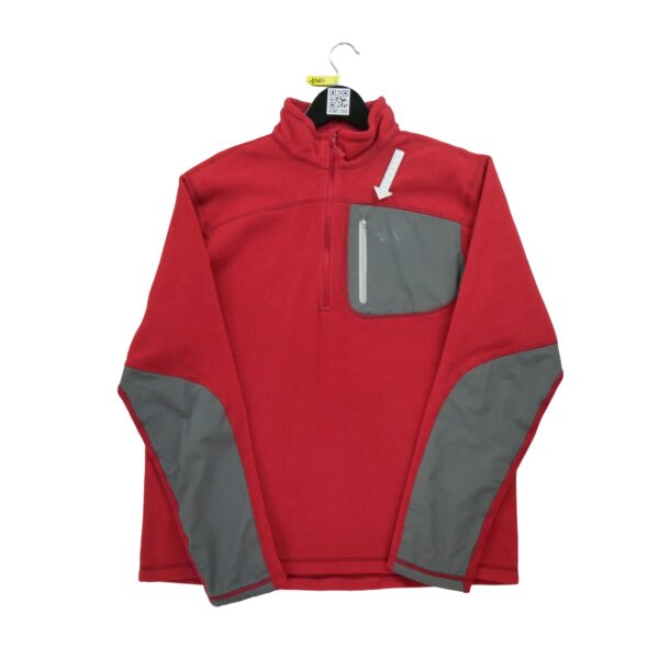 Pull polaires homme manches longues rouge The North Face Col Montant