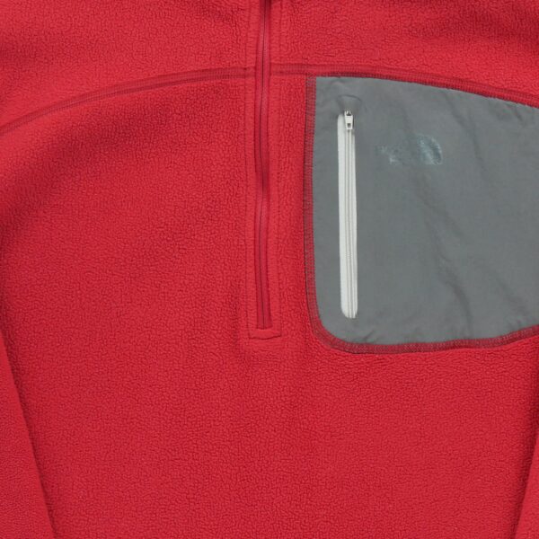 Pull polaires homme manches longues rouge The North Face Col Montant