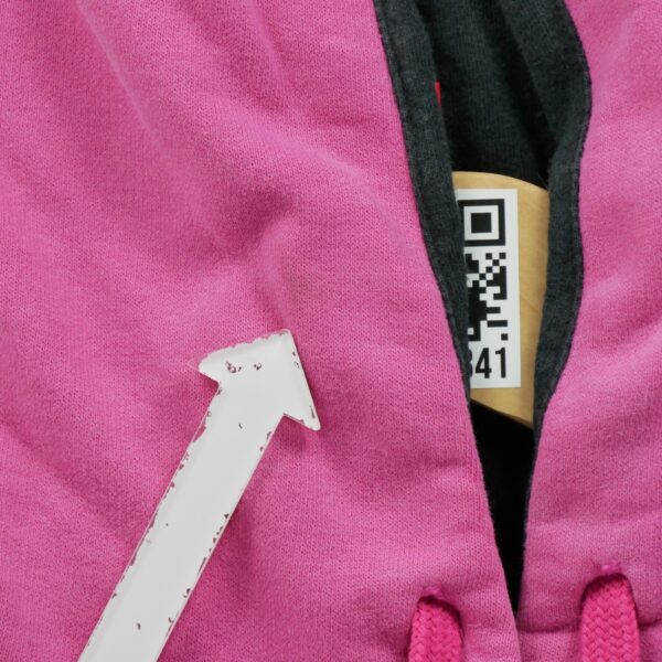 Sweat a capuche femme manches longues rose The North Face Motif imprime Col Rond
