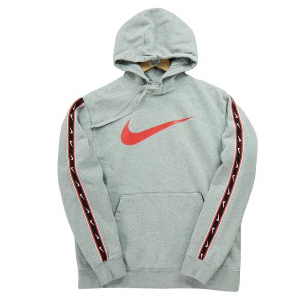 Sweat a capuche homme manches longues gris Nike Col Rond