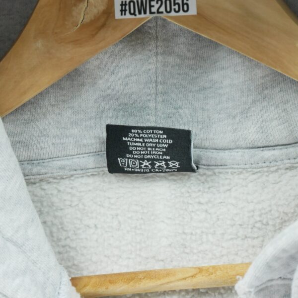 Sweat a capuche homme manches longues gris Stussy Motif chine Col V