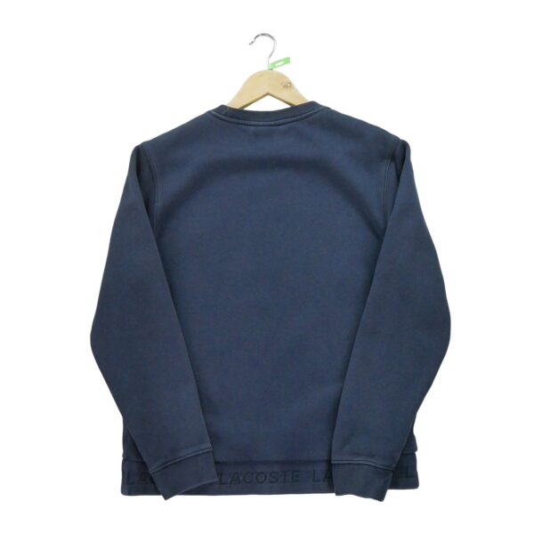 Sweat femme manches longues marine Lacoste Col Rond