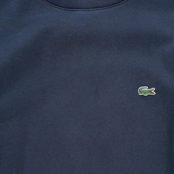 Sweat femme manches longues marine Lacoste Col Rond