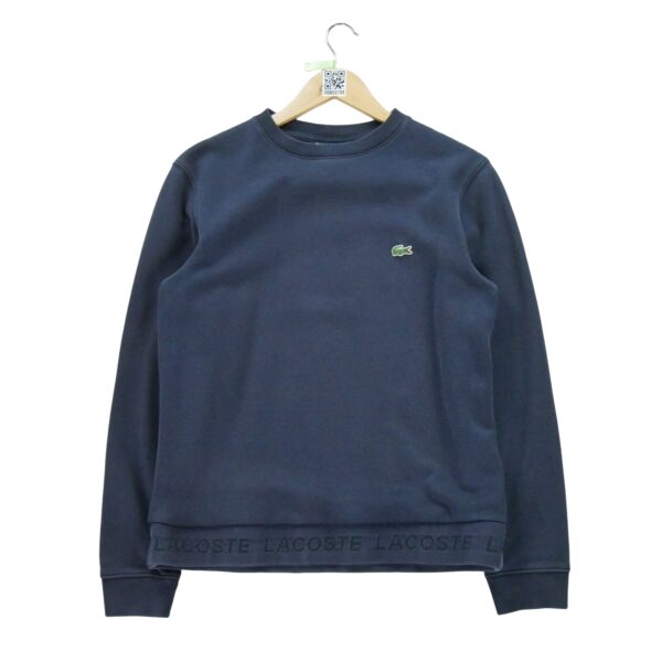 Sweat femme manches longues marine Lacoste Col Rond