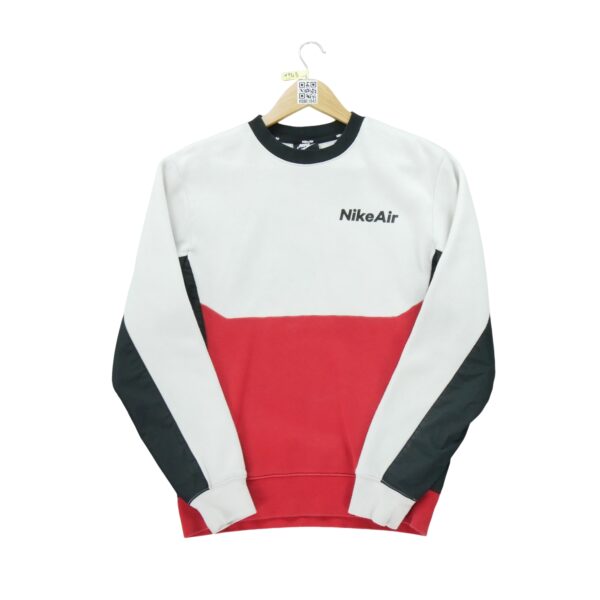 Sweat homme manches longues blanc Nike Col Rond