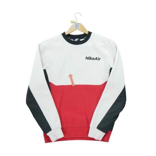 Sweat homme manches longues blanc Nike Col Rond