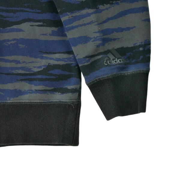 Sweat homme manches longues marine Adidas Motif a motifs Col Rond