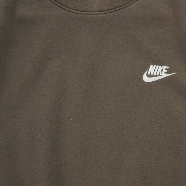 Sweat homme manches longues marron Nike Col Rond