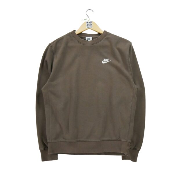 Sweat homme manches longues marron Nike Col Rond